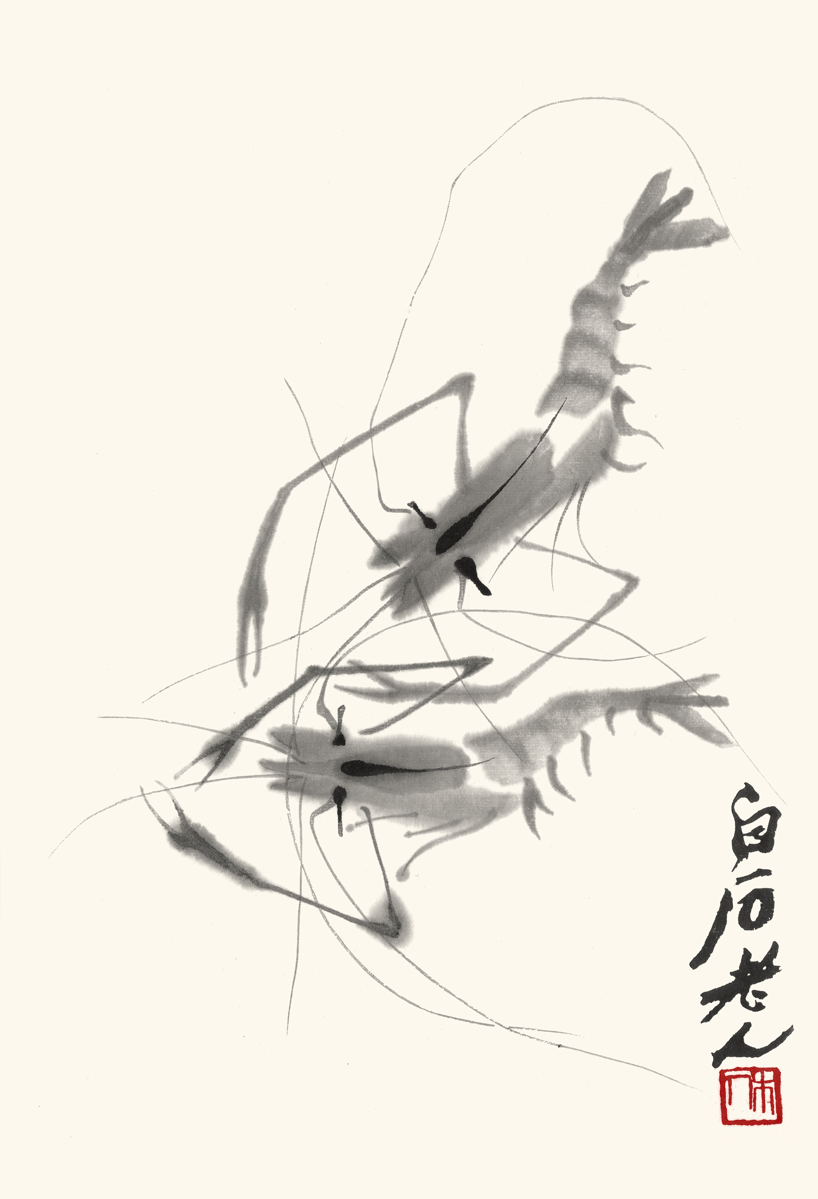 《对虾图》(图1)