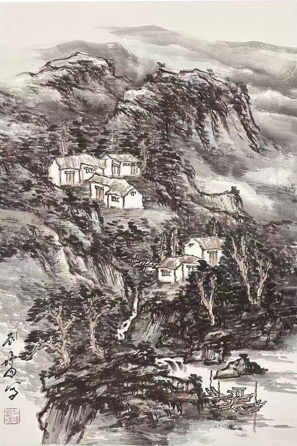 "刘墉"画家画作鉴赏(图5)